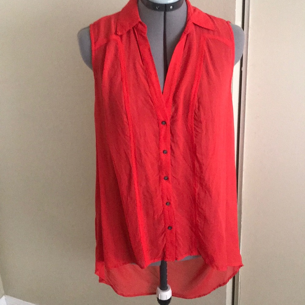 Silk Button Down Tank